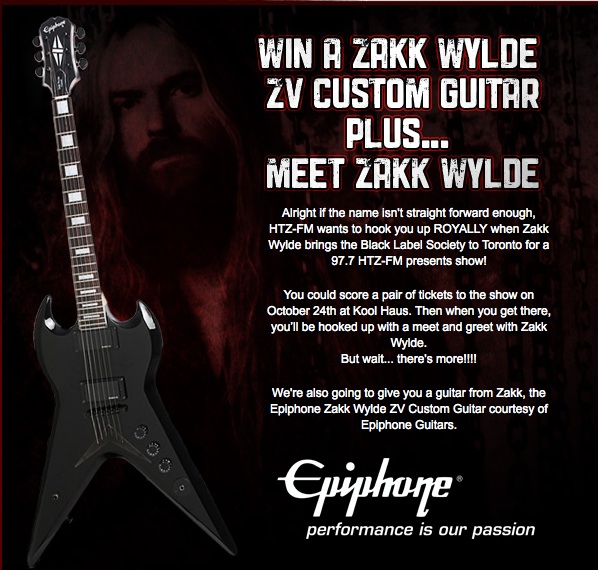 Win A Zakk Wylde Custom Guitar